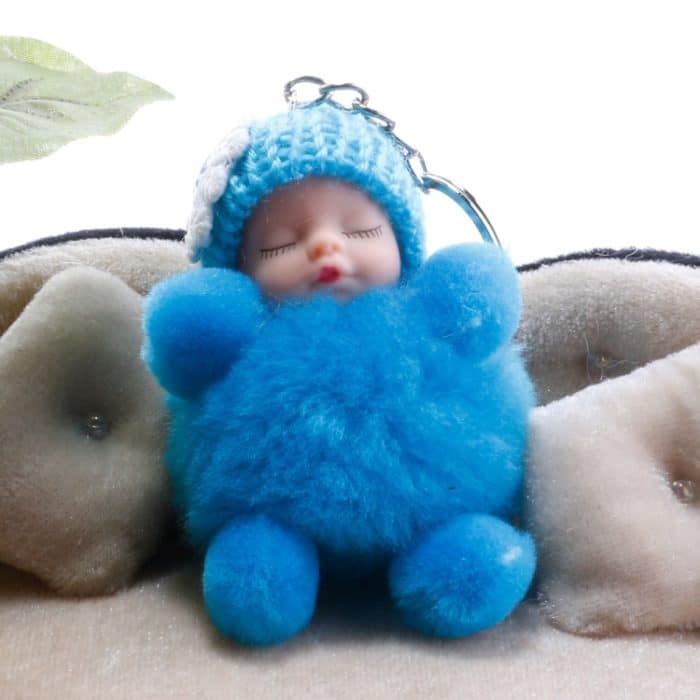 Schlafende Babypuppe, Ball-Schlüsselanhänger, Auto-Schlüsselanhänger, Halter, Tasche, Anhänger, Charm-Schlüsselanhänger – Bild 4