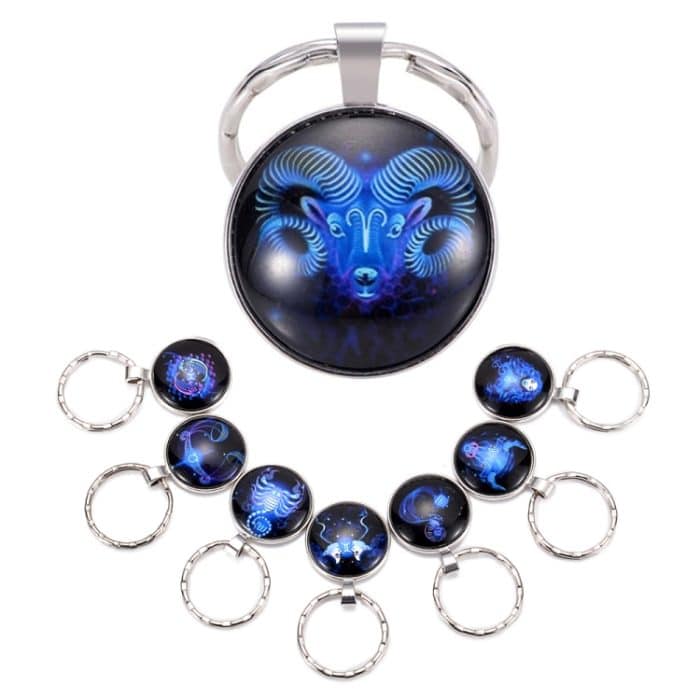 Sternzeichen-Schlüsselanhänger mit 12 Sternbildern, einseitiger Schlüsselanhänger – Bild 4