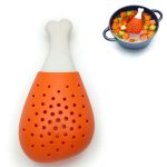 Silikon-Cartoon-Hundeknochen-Hühnerbein-Gewürzfilterbeutel-Suppenfilter