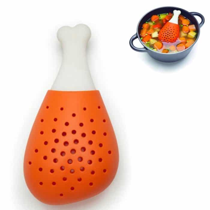 Silikon-Cartoon-Hundeknochen-Hühnerbein-Gewürzfilterbeutel-Suppenfilter – Bild 1