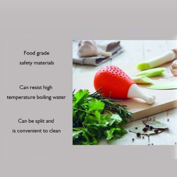 Silikon-Cartoon-Hundeknochen-Hühnerbein-Gewürzfilterbeutel-Suppenfilter – Bild 5