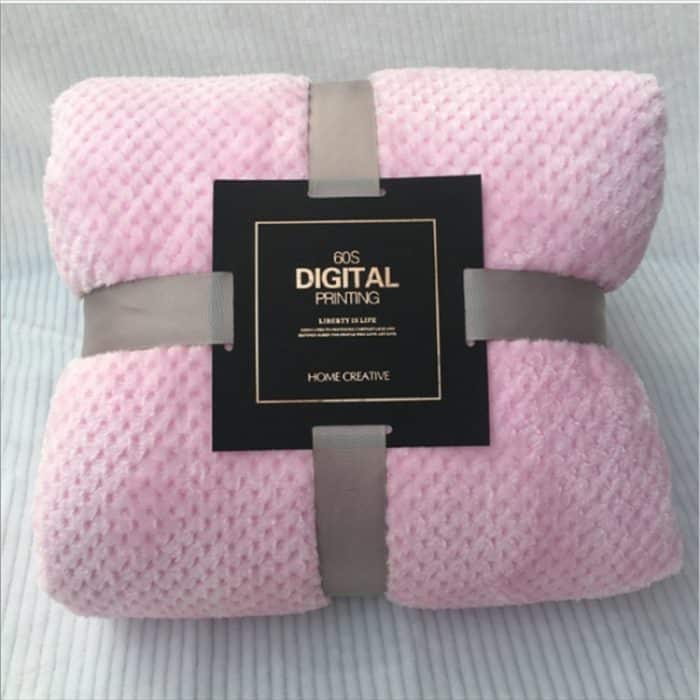 Dicke einfarbige Mesh-Ananas-Flanelldecke, Korallenvlies, Klimaanlage, Sofabezug, Winter, warme Laken, leicht zu waschende Kunstfelldecken, 200x230cm, 70x100cm, 45x65cm – Bild 9