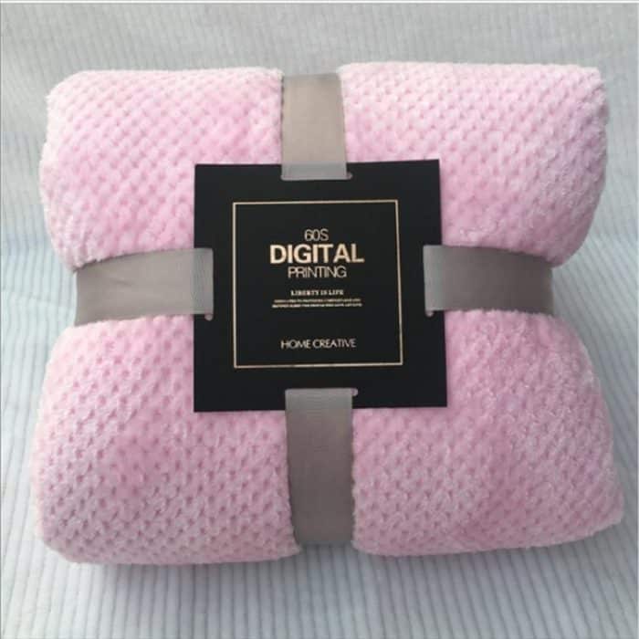 Dicke einfarbige Mesh-Ananas-Flanelldecke, Korallenvlies, Klimaanlage, Sofabezug, Winter, warme Laken, leicht zu waschende Kunstfelldecken, 200x230cm, 70x100cm, 45x65cm – Bild 4