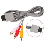 1,8m Bauteilkabel Audio Video AV Composite 3 RCA-Kabel für schärfste Video-Main 480P-Videoausgabe für Nintendo Wii-Konsole
