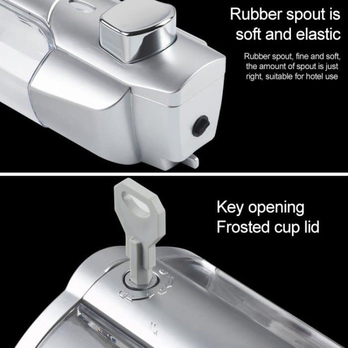 Wandmontierter manueller Einkopf-Seifenbox-Hotelseifenspender aus Kunststoff, Matt, Plating – Bild 6