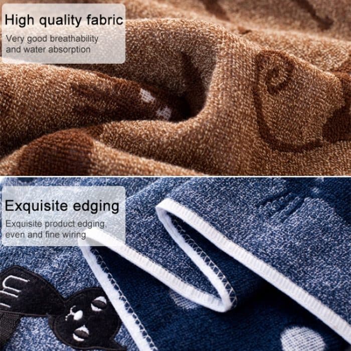 Niedliches Kätzchen-Muster-Druck-Baumwollweiches Kind-Handtuch-Haushalts-Gesichts-Handtuch-Karikatur-Katze-Baumwollhandtücher, 25x50cm, 30x30cm, 33x73cm – Bild 4