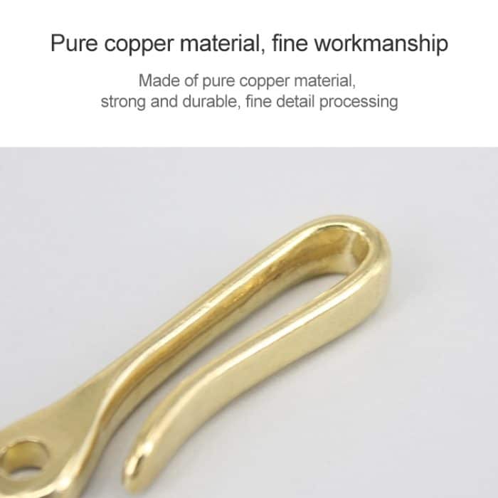Retro-Schlüsselanhänger aus massivem Messing, Schlüsselanhänger, Gürtel, U-Haken, Geldbörsenkette, Fischhaken, 4.8cm with Copper Rin, 6cm with Copper Rin, 4.8cm without Copper Rin, 6cm without Copper Rin – Bild 5