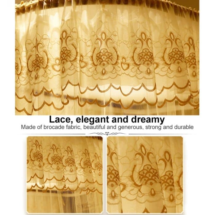 U-förmige Führungsschiene, einziehbares dreitüriges Moskitonetz, 120x200 cm, 150x200 cm, 180x200 cm, 180x220 cm – Bild 4