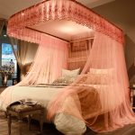 U-förmige Führungsschiene, einziehbares dreitüriges Moskitonetz, 200x220 cm – Bild 2