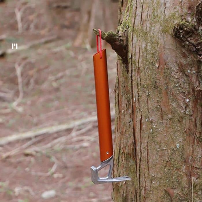 SHINE A260 TRIP Outdoor-Kletterhammer, Aluminium, Campingzelt, Baldachin, Nagelhammer, multifunktionaler Überlebenshammer – Bild 6