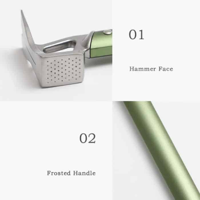 SHINE A260 TRIP Outdoor-Kletterhammer, Aluminium, Campingzelt, Baldachin, Nagelhammer, multifunktionaler Überlebenshammer – Bild 7