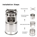 Outdoor-Wander-Camping-Holzofen-Set mit Besteck – Bild 7