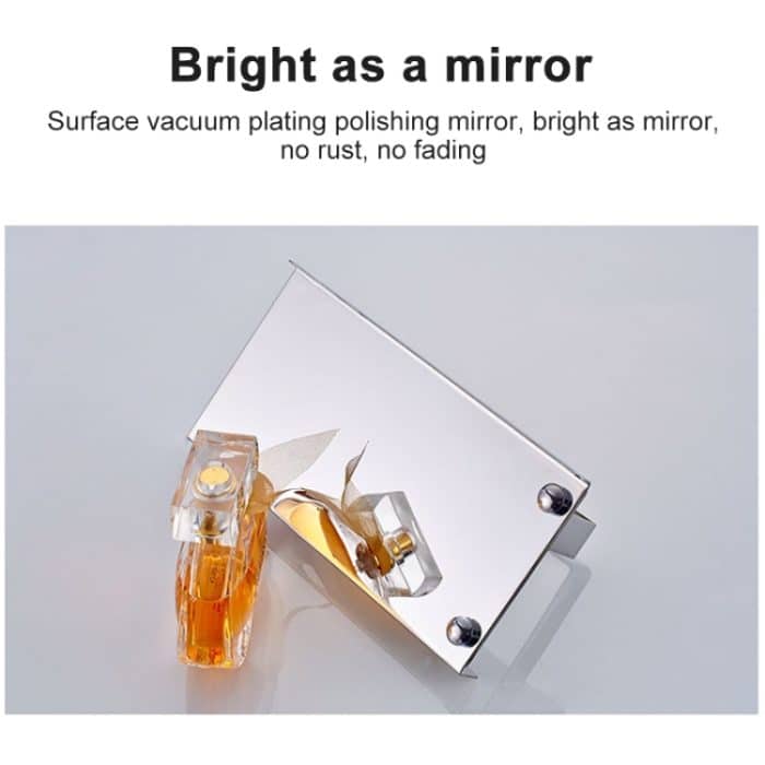 Hochglanz-Toilettenpapierhalter aus Edelstahl Papierrollenhalter mit Handy-Aufbewahrungsregal – Bild 4