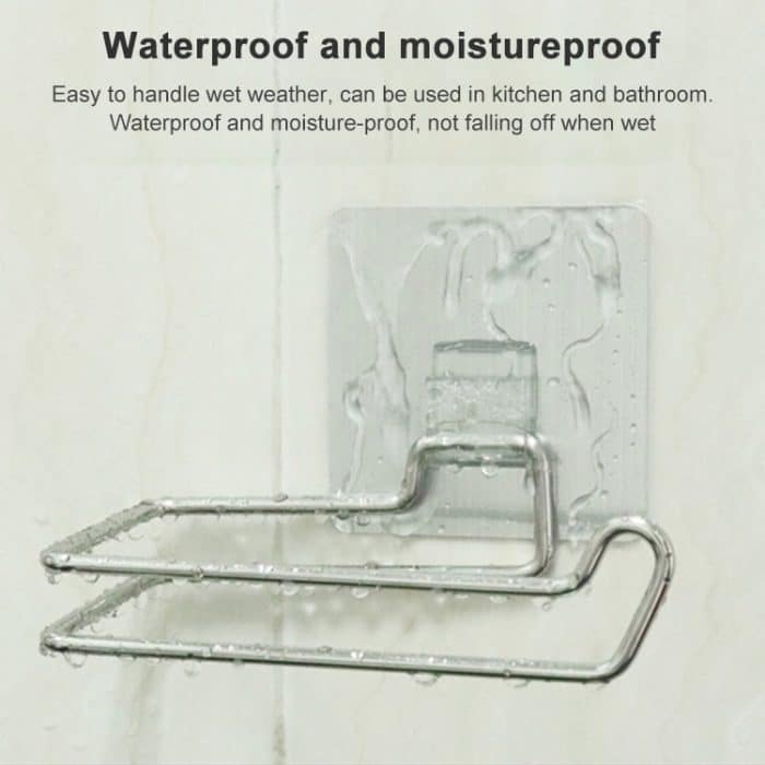 Wiederholt wiederverwendbarer, stanzfreier Taschentuchhalter aus Edelstahl mit starker, spurloser Hakenbefestigung, Stainless Steel Tissue Holder – Bild 6