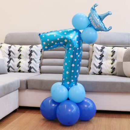 Zahlen-Folienballon „Happy Birthday“-Dekoration, Number 7, Number 1, Number 2, Number 5, Number 9