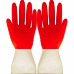 10 PCS Haushalt zweifarbige Waschhandschuhe Hausarbeit Reinigung Wäsche Geschirrspülen Latexhandschuhe, S, M, L, XL – Bild 2