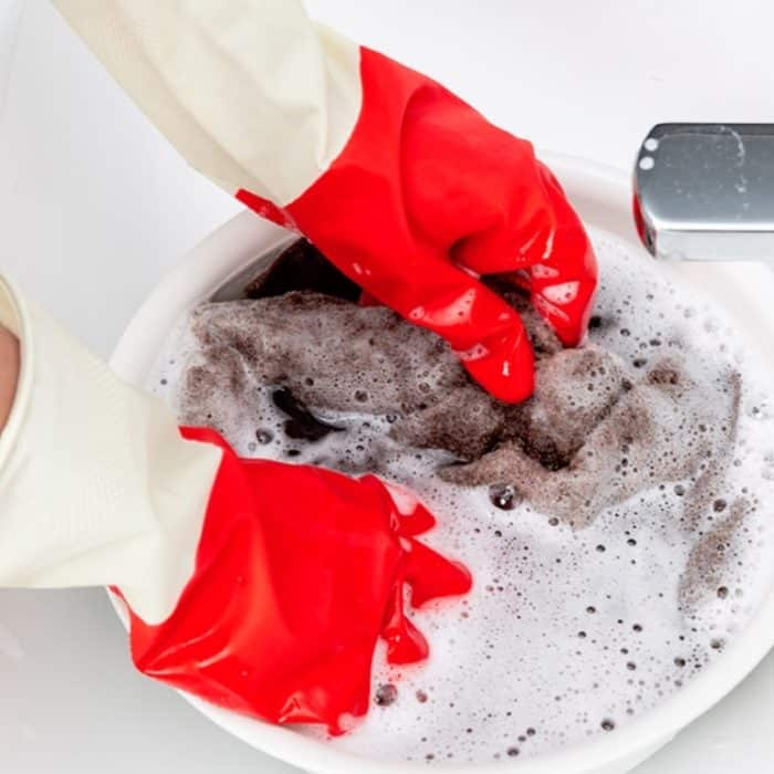 10 PCS Haushalt zweifarbige Waschhandschuhe Hausarbeit Reinigung Wäsche Geschirrspülen Latexhandschuhe, S, M, L, XL – Bild 5