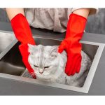 10 PCS Haushalt zweifarbige Waschhandschuhe Hausarbeit Reinigung Wäsche Geschirrspülen Latexhandschuhe, S, M, L, XL – Bild 7