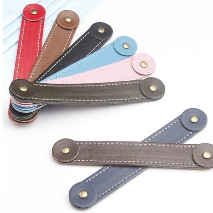 10 Stück verstellbare Gesichtsmaske, Ohrband, Seil, rutschfeste Kapuze aus PU-Leder mit Verlängerungsschnalle – Bild 3