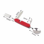Outdoor Geschirr Edelstahl Löffel / Gabel / Messer / Flaschenöffner 4 in 1 Multifunktionales Klappbesteck-Set – Bild 6