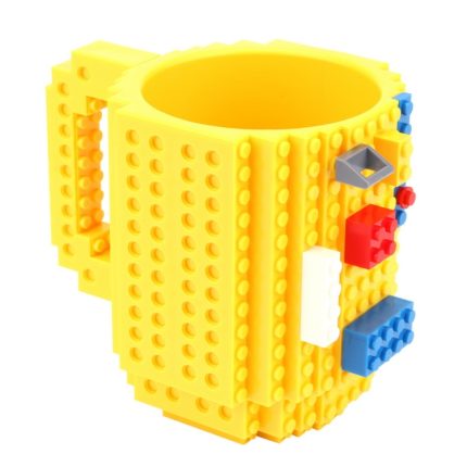 Bausteine-Design, kreativer Milchbecher, Kaffeetasse, auf Ziegelstein aufgebauter Trinkwasserhalter, 301-400ml