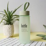 Wasserflasche aus Kunststoff, Sport-Peeling, auslaufsichere Trinkflasche, tragbar, modisches Trinkgeschirr, Tour-Flaschen für Liebhaber, Fassungsvermögen: 520 ml