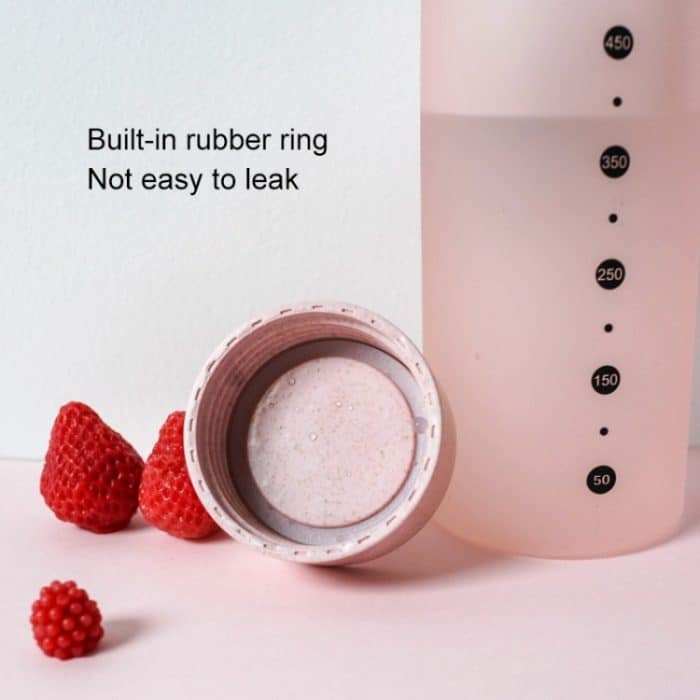 Wasserflasche aus Kunststoff, Sport-Peeling, auslaufsichere Trinkflasche, tragbar, modisches Trinkgeschirr, Tour-Flaschen für Liebhaber, Fassungsvermögen: 520 ml – Bild 3