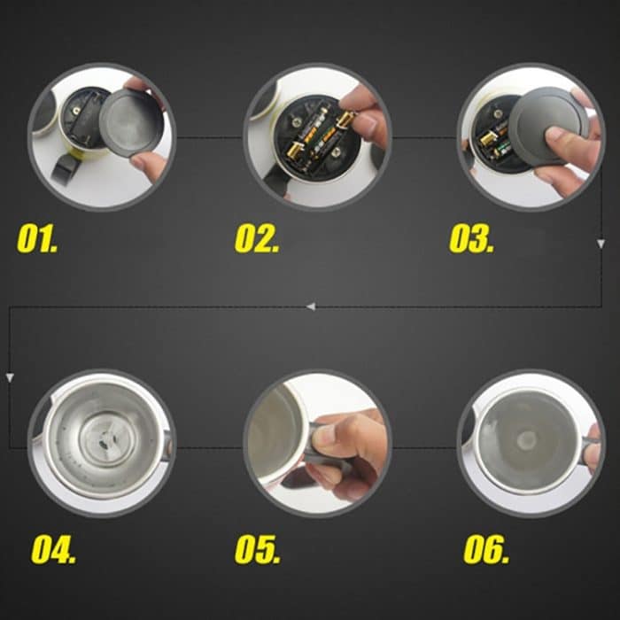 400 ml Becher Automatische Elektrische Selbst Rühren Becher Tasse Kaffee Milch Mischen Becher Smart Edelstahl Saft Mix Tasse Drink – Bild 3