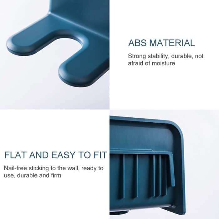 Multifunktionale Badezimmer-Halterung für Haartrockner, stanzfreie Aufbewahrungshülle, zufällige Farblieferung – Bild 3