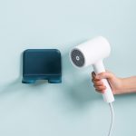 Multifunktionale Badezimmer-Halterung für Haartrockner, stanzfreie Aufbewahrungshülle, zufällige Farblieferung – Bild 5