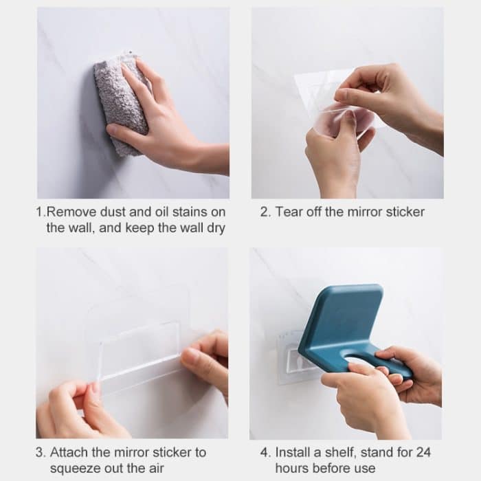 Multifunktionale Badezimmer-Halterung für Haartrockner, stanzfreie Aufbewahrungshülle, zufällige Farblieferung – Bild 7