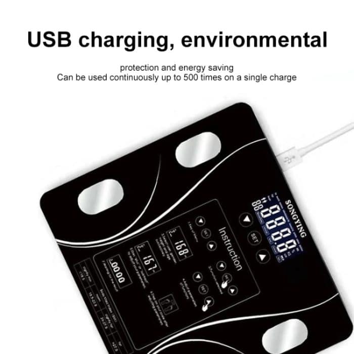 Elektronische Personenwaage mit LCD-Display, elektronische Waage, Badezimmerwaage, digitale Personenwaage, Bathroom Scale – Bild 3