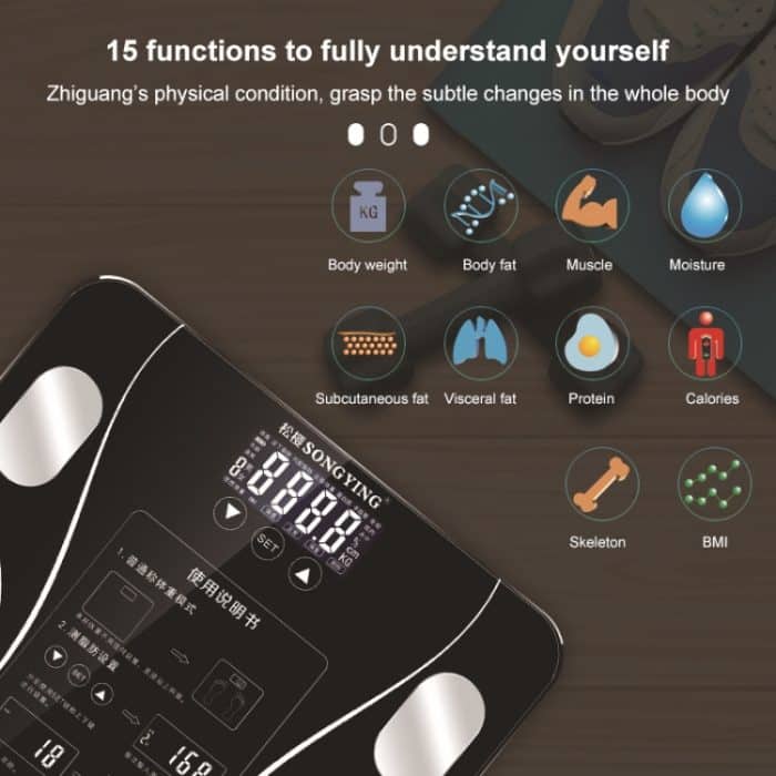 Elektronische Personenwaage mit LCD-Display, elektronische Waage, Badezimmerwaage, digitale Personenwaage, Bathroom Scale – Bild 4