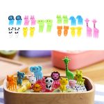 5 Sets 10 in 1 Kreative Cartoon Tier Kunststoff Kinder Obst Gabel Bento Dekoration Zahnstocher – Bild 5