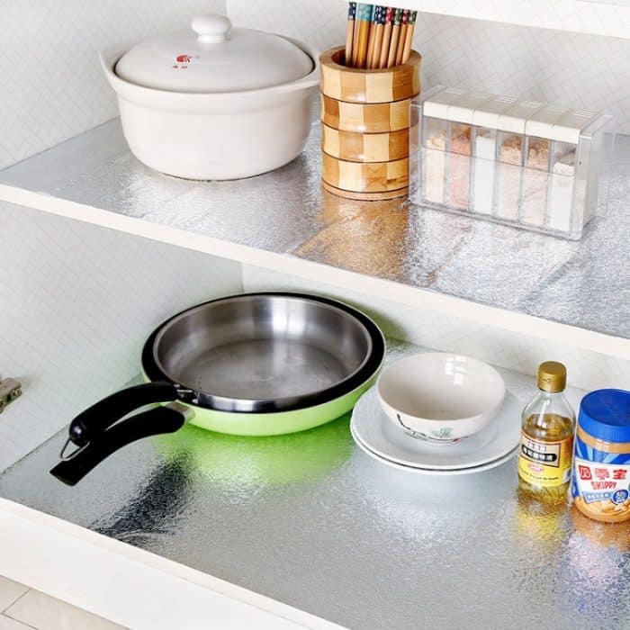 Küchen-Wandherd, Aluminiumfolie, ölbeständige Aufkleber, Antifouling, selbstklebende Hochtemperatur-Tapeten-Wandaufkleber, 40cmx5m, 40cmx5m Croppable Wallpaper, 60cmx5m, 60cmx5m Croppable Wallpaper – Bild 6