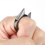Frauen Männer Sicherheit Überleben Ring Werkzeug Selbstverteidigung Edelstahl Finger Verteidigung Ring