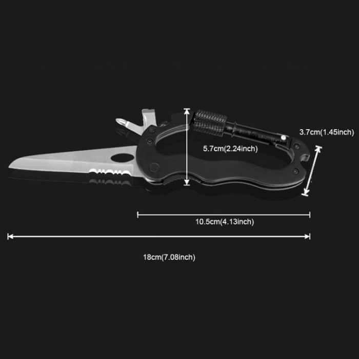 Externer Multifunktions-Karabiner-D-Typ-Schlüsselbund – Bild 2