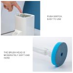 Einweg-Toilettenbürste, langer Griff, Reinigungsbürste mit Sockel, hängendes Toilettenbürstenset, Disposable Toilet Brush – Bild 3