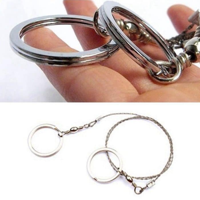 Tragbare Edelstahldraht Überleben im Freien Selbstverteidigung Kettensägen Handsäge Bund Werkzeug – Bild 4