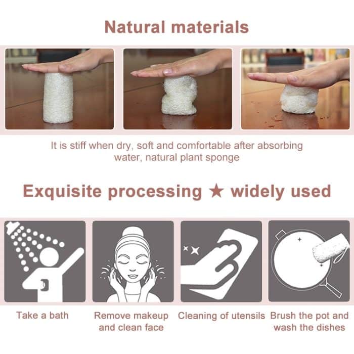 Natürlicher Luffa-Schwamm-Badeball-Duschabrieb für gesunde Ganzkörper-Massagebürste – Bild 4