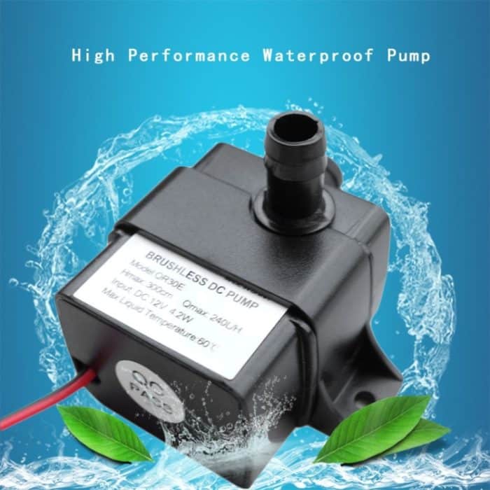 240L / H Ultra-leiser Durchfluss Wasserdichte bürstenlose Pumpe Mini-Tauchwasserpumpe – Bild 2