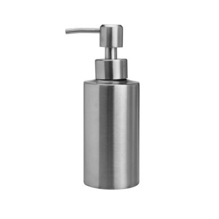 Zylindrischer, gerader Seifenspender aus Edelstahl mit Emulsionsflasche, 250ml, 350ml, 550ml