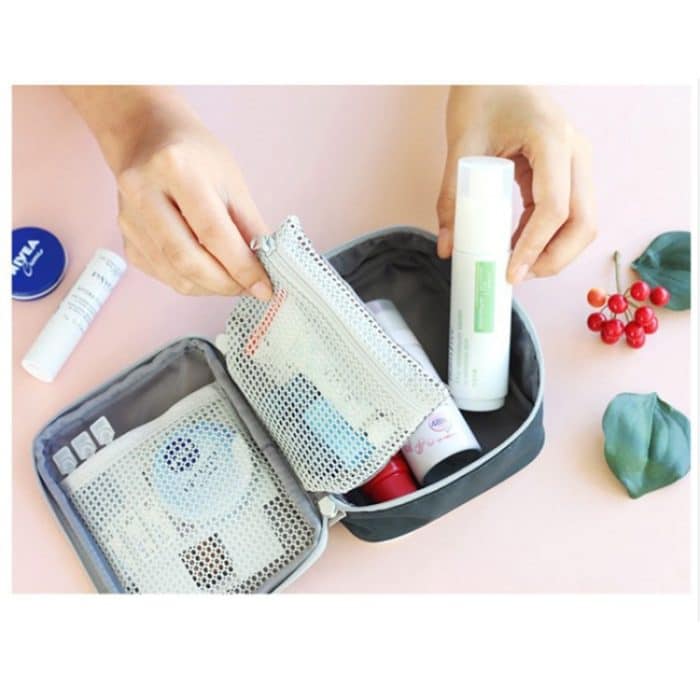 Niedliche Herz-Mini-Medizintasche, Erste-Hilfe-Medizin-Notfall-Sets, Organizer, Outdoor-Haushalts-Pillentasche, Größe: 13 x 10 x 4 cm, 13x10x4cm(Grey), 13x10x4cm (Pink) – Bild 4