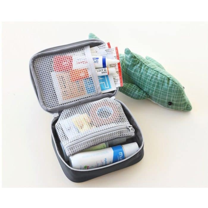 Niedliche Herz-Mini-Medizintasche, Erste-Hilfe-Medizin-Notfall-Sets, Organizer, Outdoor-Haushalts-Pillentasche, Größe: 13 x 10 x 4 cm, 13x10x4cm(Grey), 13x10x4cm (Pink) – Bild 8