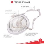 CPR Resuscitator Rescue Notfall Erste-Hilfe-Atemmaske Mundatmung Einwegventil-Werkzeuge – Bild 4