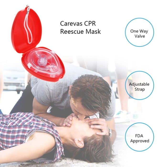 CPR Resuscitator Rescue Notfall Erste-Hilfe-Atemmaske Mundatmung Einwegventil-Werkzeuge – Bild 5