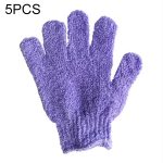 5 Stück Dusch-/Badehandschuhe, Peeling, Spa, Massage, Peeling, Körperhandschuh, Purple, Green, Blue, Orange, Red