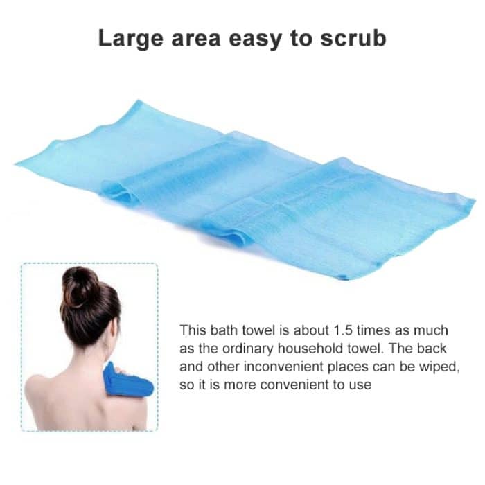 2 PCS Lange Nylon Mesh Bad Dusche Körper Waschen Sauber Peeling Puff Schrubben Handtuch Tuch Wäscher Körper Gesicht Waschen reinigung Handtuch – Bild 3