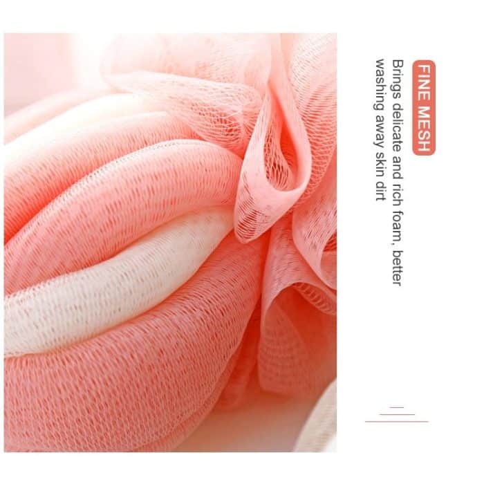 Badekugel zum Reiben des Badetuchs mit langem Schaumnetz, Badebürste – Bild 2