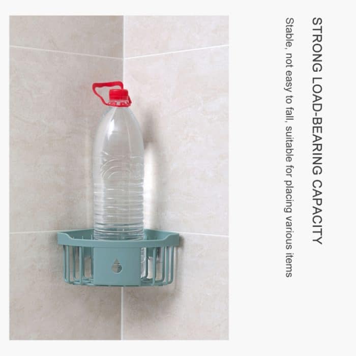 5 Stück Wandregale für Küche, Waschbecken, Toilette, Badezimmer, Waschtisch, dreieckiges Kunststoff-Aufbewahrungsregal – Bild 5